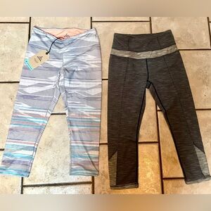 PRANA two pair women’s small Capri fitness pants one new with tags
